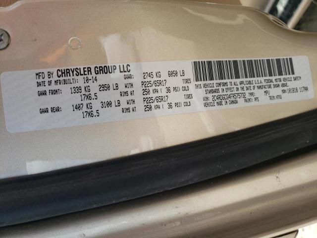 Photo 10 from auction – 2015 DODGE GRAND CARA with VIN 2C4RDGCG4FR575732