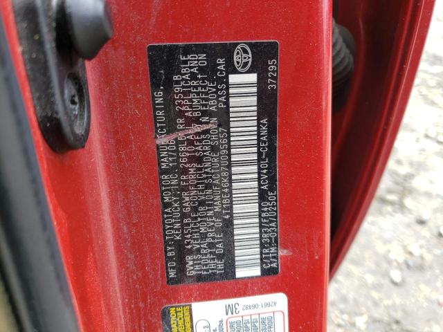 Photo 10 from auction – 2007 TOYOTA CAMRY CE with VIN 4T1BE46K87U095657