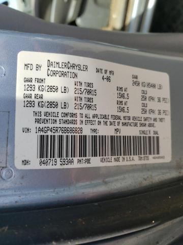 Photo 10 from auction – 2006 CHRYSLER TOWN & COU with VIN 1A4GP45R76B686828