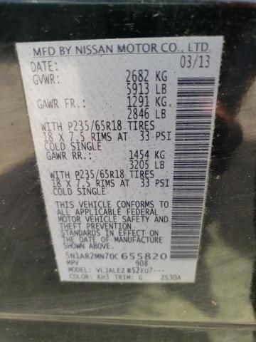 Photo 10 from auction – 2013 NISSAN PATHFINDER with VIN 5N1AR2MN7DC855920