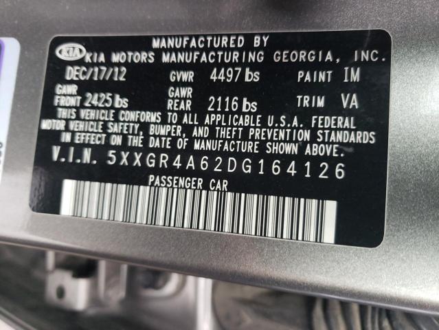 Photo 10 from auction – 2013 KIA OPTIMA SX with VIN 5XXGR4A62DG164126