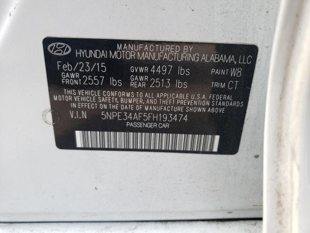 Photo 10 from auction – 2015 HYUNDAI SONATA SPO with VIN 5NPE34AF5FH193474