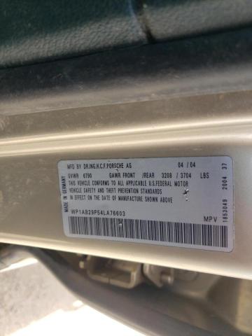 Photo 10 from auction – 2004 PORSCHE CAYENNE S with VIN WP1AB29P54LA76603
