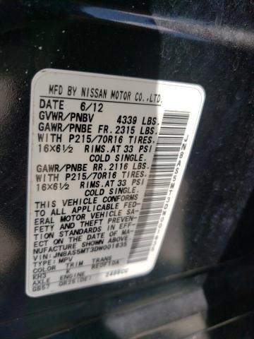 Photo 10 from auction – 2013 NISSAN ROGUE S with VIN JN8AS5MT3DW001635