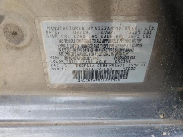 Photo 10 from auction – 2013 NISSAN VERSA S with VIN 3N1CN7AP5DL877940