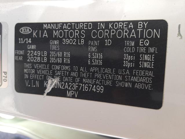 Photo 10 from auction – 2015 KIA SOUL with VIN KNDJN2A23F7167499