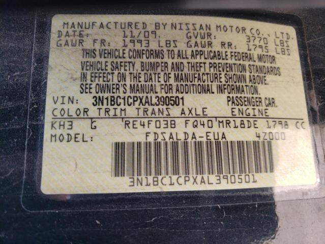 Photo 10 from auction – 2010 NISSAN VERSA S with VIN 3N1BC1CPXAL390501