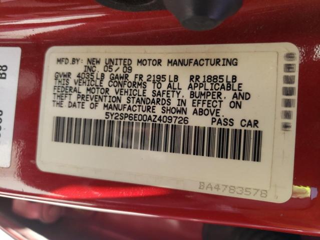 Photo 10 from auction – 2010 PONTIAC VIBE with VIN 5Y2SP6E00AZ409726