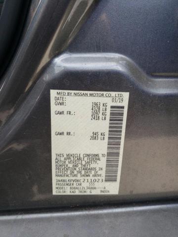 Photo 10 from auction – 2019 NISSAN ALTIMA PLA with VIN 1N4BL4FV0KC211023