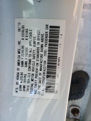 Photo 10 from auction – 2015 HONDA ACCORD LX with VIN 1HGCR2F39FA207166