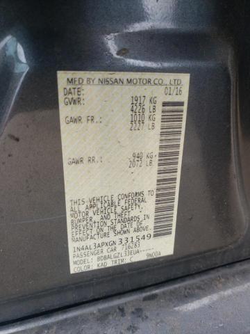 Photo 10 from auction – 2016 NISSAN ALTIMA 2.5 with VIN 1N4AL3APXGN331549