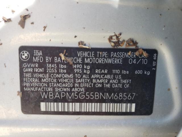 Photo 10 from auction – 2011 BMW 335 I with VIN WBAPM5G55BNM68567