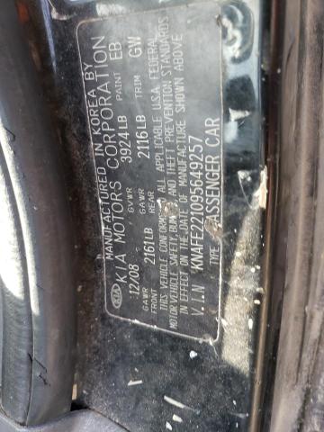 Photo 10 from auction – 2009 KIA SPECTRA EX with VIN KNAFE221095649257