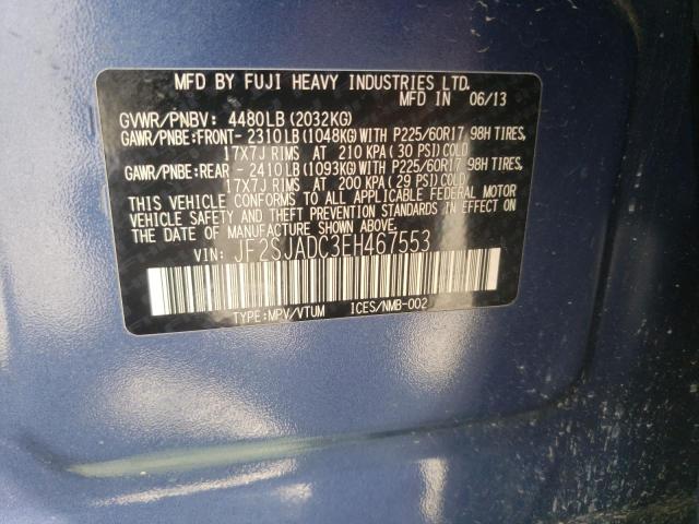 Photo 10 from auction – 2014 SUBARU FORESTER 2 with VIN JF2SJADC3EH467553