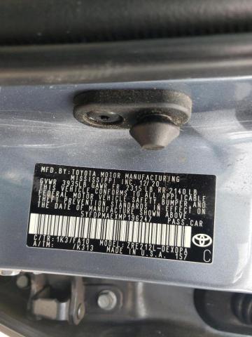 Photo 10 from auction – 2021 TOYOTA COROLLA L with VIN 5YFDPMAEXMP196247