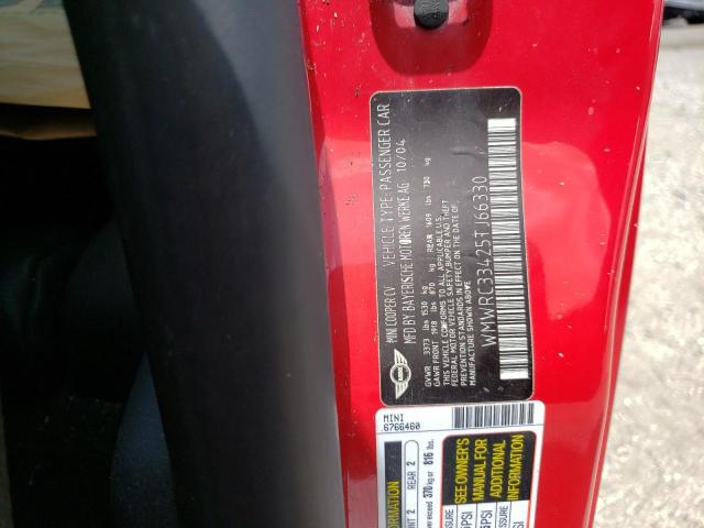 Photo 10 from auction – 2005 MINI COOPER with VIN WMWRC33425TJ66330