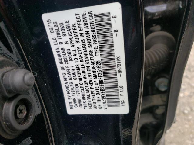 Photo 10 from auction – 2015 HONDA CIVIC EX with VIN 19XFB2F89FE261625