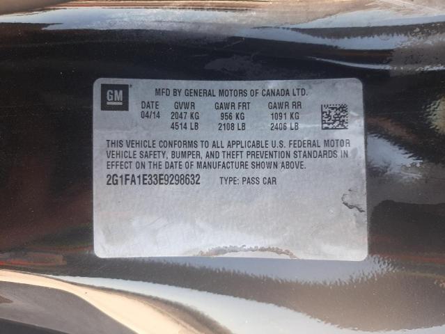 Photo 10 from auction – 2014 CHEVROLET CAMARO LS with VIN 2G1FA1E33E9298632