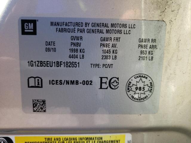 Photo 10 from auction – 2011 CHEVROLET MALIBU LS with VIN 1G1ZB5EU1BF182651