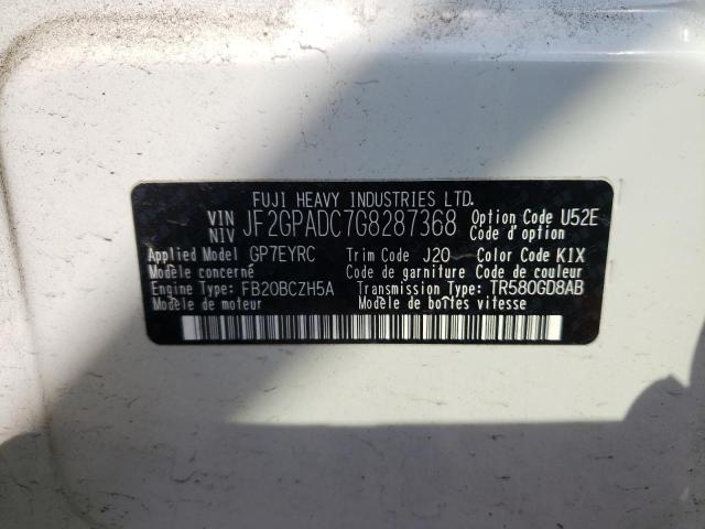 Photo 10 from auction – 2016 SUBARU CROSSTREK with VIN JF2GPADC7G8287368