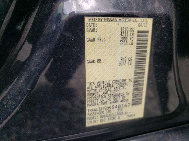 Photo 10 from auction – 2013 NISSAN ALTIMA 2.5 with VIN 1N4AL3AP2DN548167