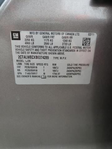 Photo 10 from auction – 2011 GMC TERRAIN SL with VIN 2CTALWECXB6374289