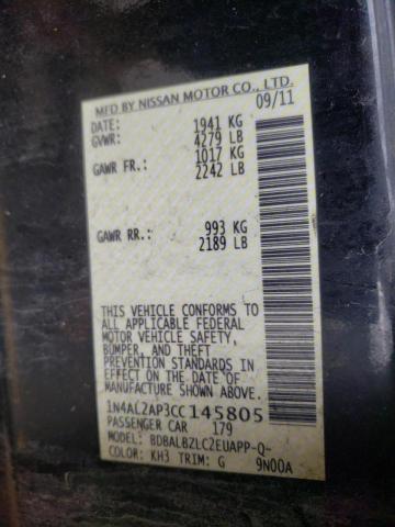 Photo 10 from auction – 2012 NISSAN ALTIMA BAS with VIN 1N4AL2AP3CC145805