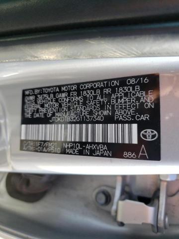Photo 10 from auction – 2016 TOYOTA PRIUS C with VIN JTDKDTB32G1137340