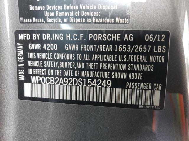 Photo 10 from auction – 2013 PORSCHE 911 CARRER with VIN WP0CB2A92DS154249