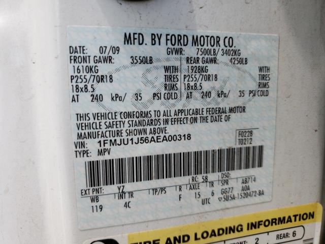 Photo 10 from auction – 2010 FORD EXPEDITION with VIN 1FMJU1J56AEA00318