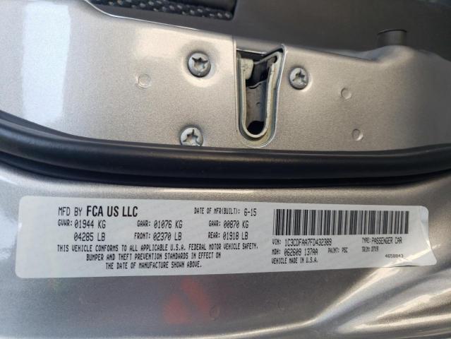 Photo 10 from auction – 2015 DODGE DART SE with VIN 1C3CDFAA7FD432389