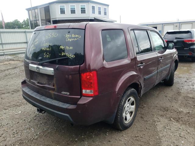 Photo 4 from auction – 2011 HONDA PILOT LX with VIN 5FNYF4H2XBB027581