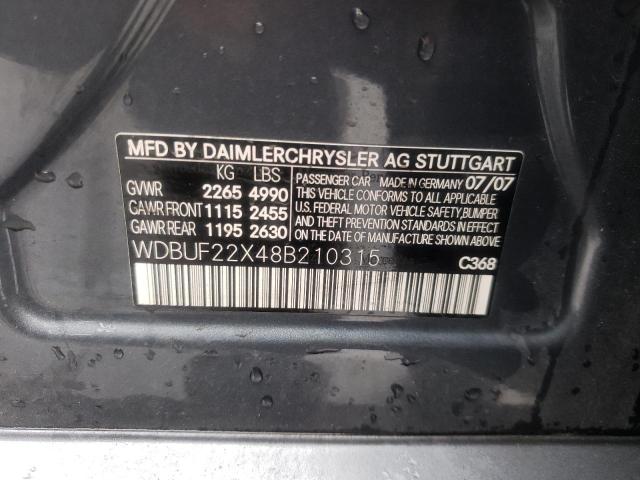 Photo 10 from auction – 2008 MERCEDES-BENZ E 320 CDI with VIN WDBUF22X48B210315