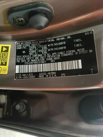 Photo 10 from auction – 2017 TOYOTA HIGHLANDER with VIN 5TDJZRFH9HS379861