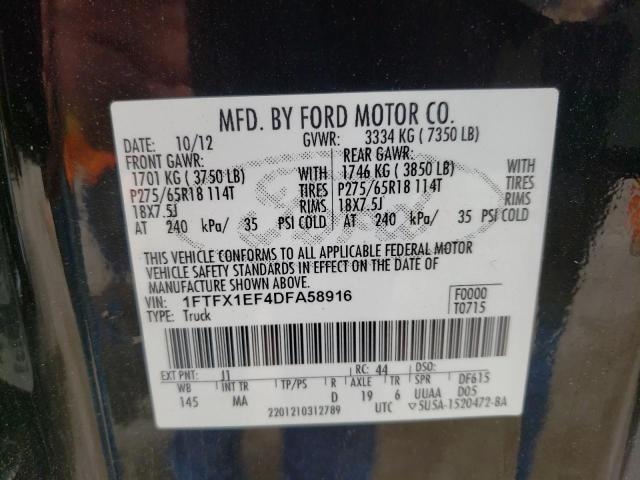 Zdjęcie 10 z aukcji – 2013 FORD F150 SUPER z VIN 1FTFX1EF4DFA58916