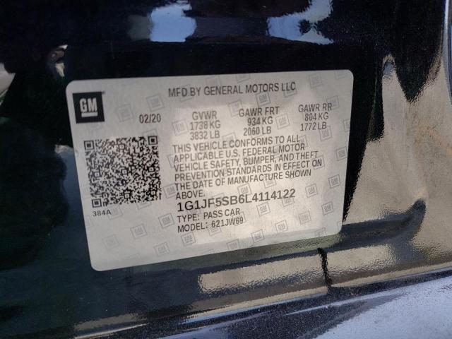 Photo 10 from auction – 2020 CHEVROLET SONIC PREM with VIN 1G1JF5SB6L4114122