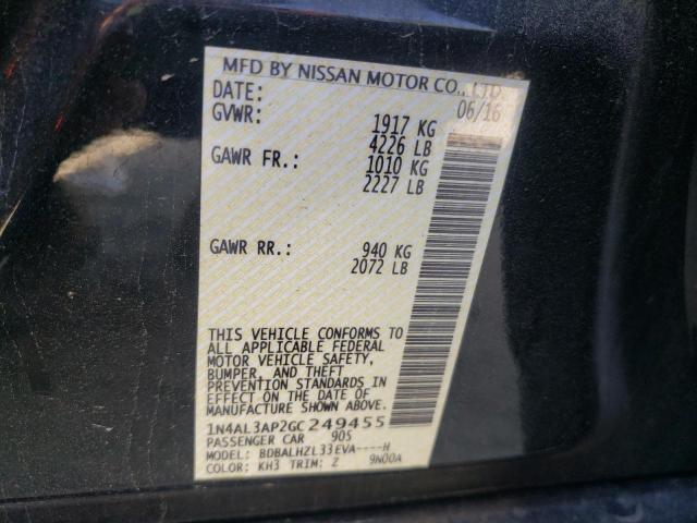 Photo 10 from auction – 2016 NISSAN ALTIMA 2.5 with VIN 1N4AL3AP2GC249455