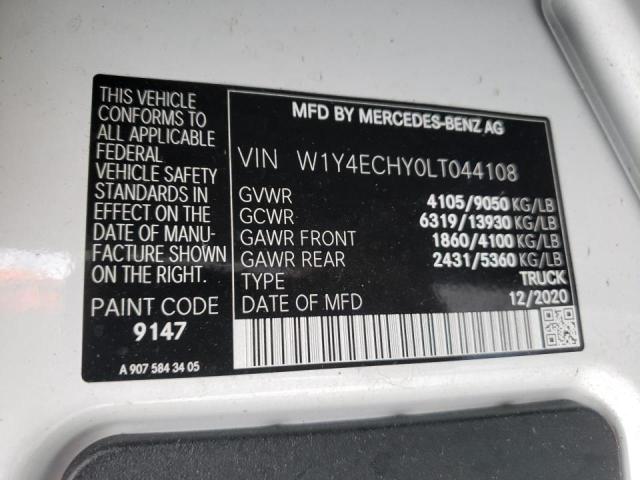Photo 10 from auction – 2020 MERCEDES-BENZ SPRINTER 2 with VIN W1Y4ECHY0LT044108