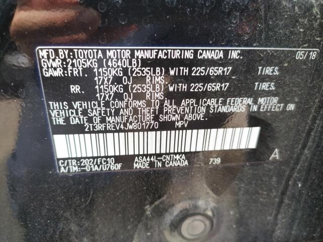 Photo 10 from auction – 2018 TOYOTA RAV4 ADVEN with VIN 2T3RFREV4JW801770