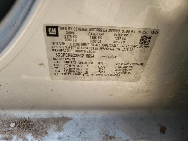 Photo 10 from auction – 2015 CHEVROLET SILVERADO with VIN 3GCPCREC2FG218054