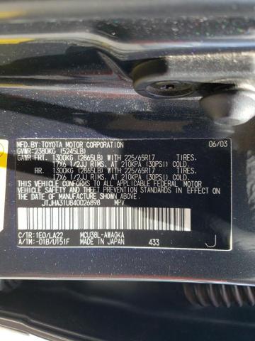 Photo 10 from auction – 2004 LEXUS RX 330 with VIN JTJHA31U840026898