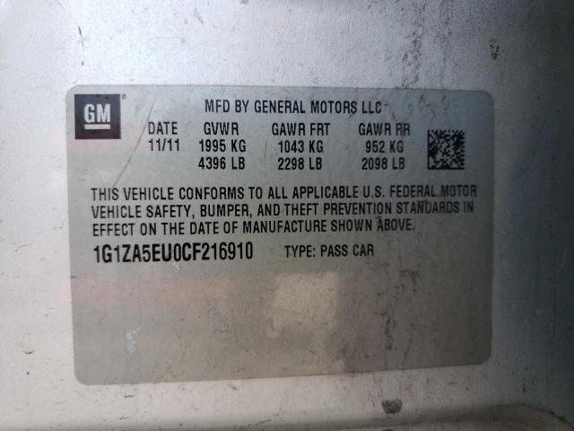 Photo 10 from auction – 2012 CHEVROLET MALIBU LS with VIN 1G1ZA5EU0CF216910