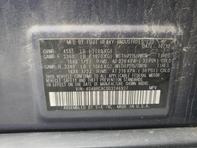 Снимка 10 от търг – 2013 SUBARU OUTBACK 2. с VIN 4S4BRCAC0D3246927