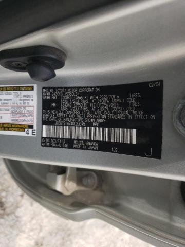 Photo 10 from auction – 2004 TOYOTA HIGHLANDER with VIN JTEGP21A740023595