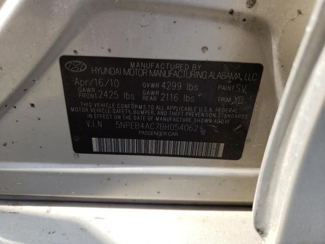 Photo 10 from auction – 2011 HYUNDAI SONATA GLS with VIN 5NPEB4AC7BH054062
