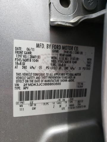 Photo 10 from auction – 2011 FORD EDGE SEL with VIN 2FMDK3JC3BBB53555