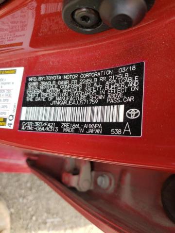 Photo 10 from auction – 2018 TOYOTA COROLLA IM with VIN JTNKARJE4JJ571759