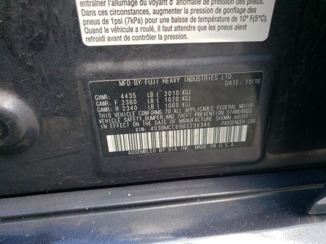 Photo 10 from auction – 2011 SUBARU LEGACY 2.5 with VIN 4S3BMCC69B3230345
