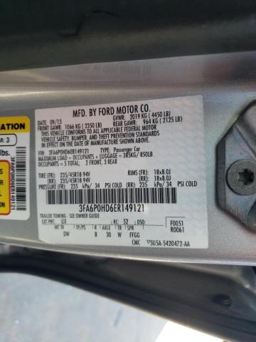 Photo 10 from auction – 2014 FORD FUSION SE with VIN 3FA6P0HD6ER149121