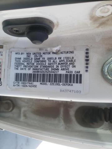 Photo 10 from auction – 2005 TOYOTA COROLLA CE with VIN 1NXBR32E25Z534217